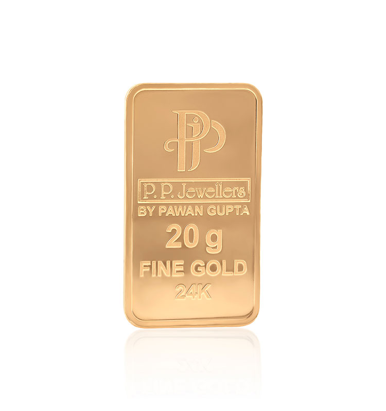 20 gm Bar P.P JEWELLERS BY PAWAN GUPTA .20g FINE GOLD 24K