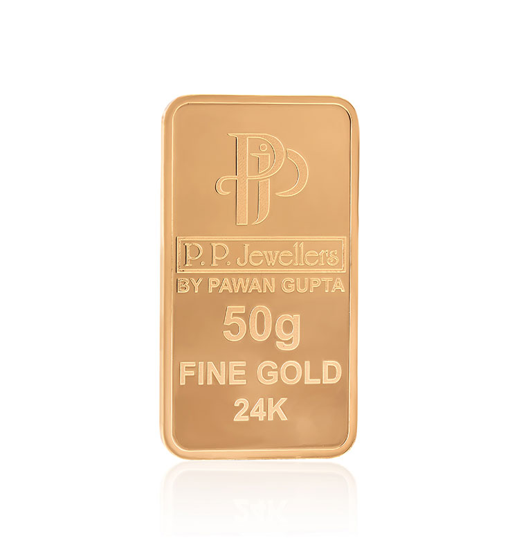 Hot selling 50gm Bar P.P JEWELLERS BY PAWAN GUPTA .50gm FINE GOLD 24K